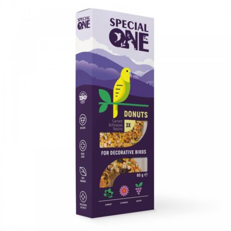 Ласощі Special One Пончики для декоративних птахів смородина ехінацея виноград, 60 г