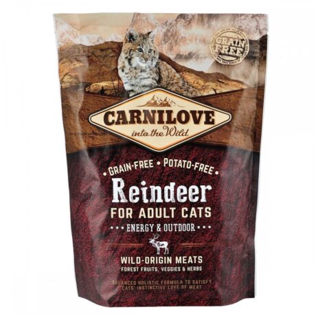 Сухий корм Carnilove Cat Reindeer для активних котів, оленина та кабан, 400 г