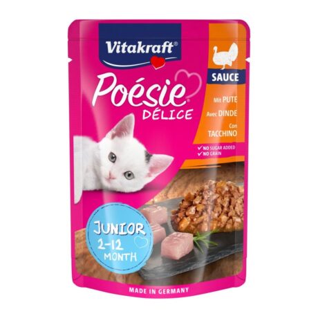 Вологий корм Vitakraft Po?sie D?lice для кошенят, індичка в соусі, 85 г
