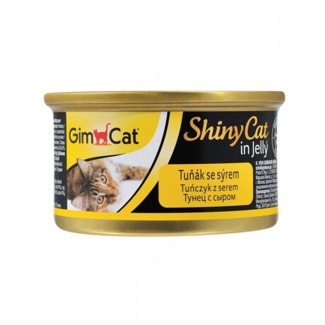 Вологий корм GimCat Shiny Cat для котів, тунець і сир, 70 г