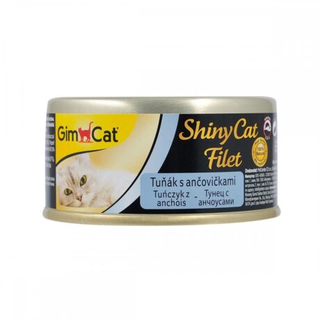 Вологий корм GimCat Shiny Cat Filet для котів, тунець та анчоус, 70 г