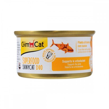 Вологий корм GimCat Shiny Cat Superfood для котів, тунець та гарбуз, 70 г