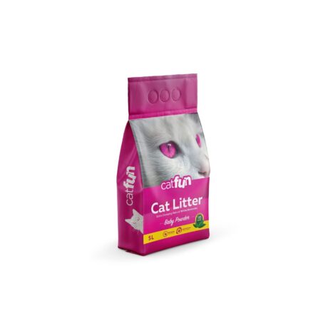 Наповнювач Catfun для котячих туалетів бентонітовий з ароматом дитячої присипки 5 л